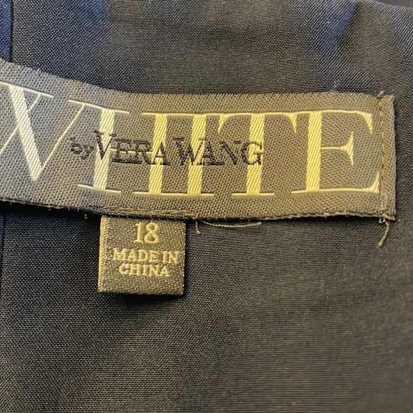 White by Vera Wang Dress T-Strap Halter Prom Bridesmaid Maxi - Picture 6 of 9